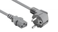 Cable de alimentación Schuko Macho - SFO IEC C13 Gris 1.8m