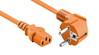 Cable de alimentación Schuko Macho - SFO IEC C13 Naranja 2m