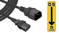 Cable de alimentación SFO IEC C13 - C14 Negro