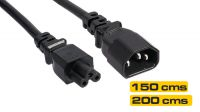Cable de alimentación SFO IEC C14 - C5 (Mickey Mouse, Trébol, 3pines)