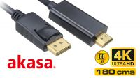 Cabo Displayport - HDMI M/M 4k@60Hz preto 1.8m