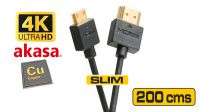 Cable mini HDMI Macho a HDMI Macho 4K 3D 30Hz Gold Plated 2m