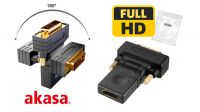 Adaptador HDMI 1.3 Hembra a DVI-D Macho Gold Plated Negro