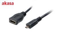 Cable adaptador micro HDMI Macho a HDMI Hembra 0.25m Negro