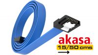 Cable Sata 3.0 slim 6GB/s con clip Azul