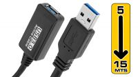 Repetidor de sinal USB 3.0 cabo extensão A Macho a A Fêmea