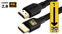 Cable HDMI 2.0 4K 60Hz M/M HDCP2.1 Gold Plated