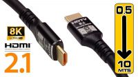 Cable HDMI 2.1 8K a 120Hz / 60Hz M/M HDCP2.2 Gold Plated