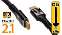 Cabo HDMI 2.1 Goldplated 8K 120/60Hz M/M HDCP2.2