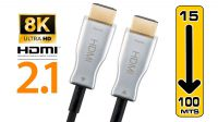 Cable de fibra óptica HDMI 18Gbps AOC HDCP 1.4/2.0 M/M Gold Plated Negro