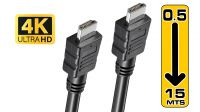 Cable HDMI 1.4 Alta Velocidad 4K 30Hz M/M Negro