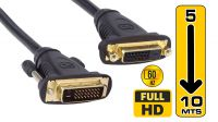 Cabo monitor DVI-D double shielded Macho a Fêmea dual link 1080p