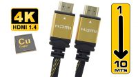 Cable HDMI 1.4 Premium 4K (4096 x 2160) M/M doble blindaje Gold Plated