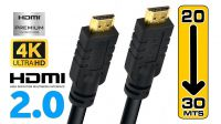 Cabo HDMI 2.0 3 x blindado amplificado 4K/60Hz (20-30Mts)