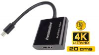 Adaptador mini DisplayPort - HDMI M/F suporta 3D 4Kx2K@60Hz