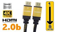 Cable HDMI 2.0 4K x 2K a 60Hz 3D M/M doble blindaje AWG30 Gold Plated