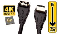 Cable HDMI extensión 1080P M/H Gold Plated Negro 5/10m