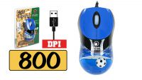 Rato óptico Atlantis para crianças Futebol 800 dpi USB