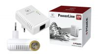 Adaptador powerline Atlantis 500Mbps homeplugAV branco