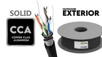 Bobina de cable de exterior SF/UTP Cat. 5E sólido CCA/PE AWG24/1 100m negro