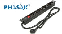 REGLETA RACK 8 TOMAS 1U PHASAK CON INTERRUPTOR