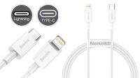 Cable Baseus Serie Superior USB C - Lightning PD20W Blanco 1.5m