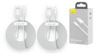 Cabo Baseus USB-A Lightning M (Max. 2.4A) branco (2pcs.) 1.5m