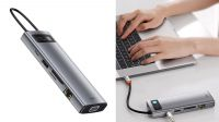 Hub USB 9in1 Baseus Comp. Macbook USB 3.0 USB-C HDMI/VGA Micro SD RJ45