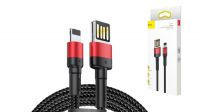 Cable Baseus USB - Lightning - Nylon/aluminio Max2Amp.  3m.