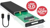 Caja externa SSD M2 NGFF salida USB 3.0 Negro