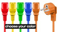 Cable de alimentación Schuko Macho - SFO IEC C13 Colorido 1.8m