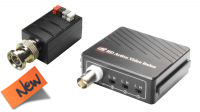 Transmisor activo optimizado Rx y Tx HDTVI BNC/UTP de 4 pines, alcance 400~700 m