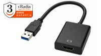 Adaptador USB 3.0 a HDMI Negro 26cm