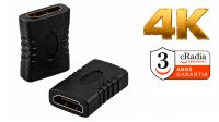 Adaptador HDMI H/H 4K@60Hz Negro