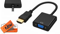 Cable adaptador cRadia HDMI  M /VGA  H + Jack 3.5mm preto 0.15 m