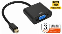 Adaptador cRadia Mini DisplayPort M a VGA H  Negro  0.15m
