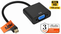 Adaptador cRadia Mini DisplayPort M a VGA H  Negro  0.15m