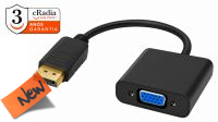 Cable cRadia adaptador Displayport M - VGA H  Negro 0.15 m