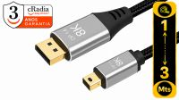 Cable mini DisplayPort a DisplayPort V1.2 (3840 x 2160) 4K 1080P Negro 1.8m