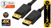 Cable Cradia monitor Displayport 1.2 4K 60Hz 4096x2160 M/M Negro