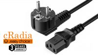 Cable de alimentación cRadia Schuko Macho - SFO IEC C13 Negro