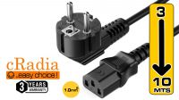 Cable de alimentación Negro 1mm²