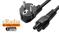 Cable de alimentación cRadia Schuko Macho - IEC C5 (Mickey Mouse, Trébol, 3pines)