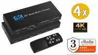 Multi Viewer HDMI 4en1 Video Splitters 5 Modos 4K@30Hz con mando