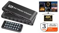 HDMI Multivisor 6en1 Video Splitters 5 modos 4k@60Hz con mando