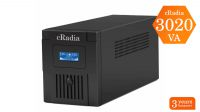 SAI/UPS Interactivo cRadia 3020VA (1800W) - Sistema de Alimentación Interrumpida con pantalla LCD, Alarma, 2x Schuko + Ventilación - PARIS CRA 3020