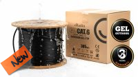 Bobinea cable exterior cRadia FTP Cat6 sólido gel CU AWG24 Negra 305m