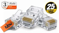 Conector modular cable plano UTP Cat.6 (25)