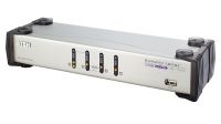 Conmutador KVM USB automático 2 Monitores Audio Doble pantalla 4 - 1