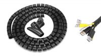 Organizador de cables flexíble abierto 22mm 2m
